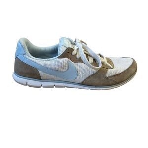 Nike Women's Vintage Running Sneakers Light Blue Suede Brown Athletic Shoes